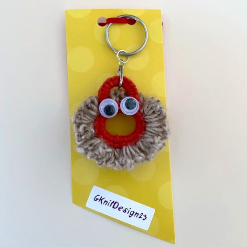 Lightweight Keychain Charm, Crochet Handmade Backpack Charm
